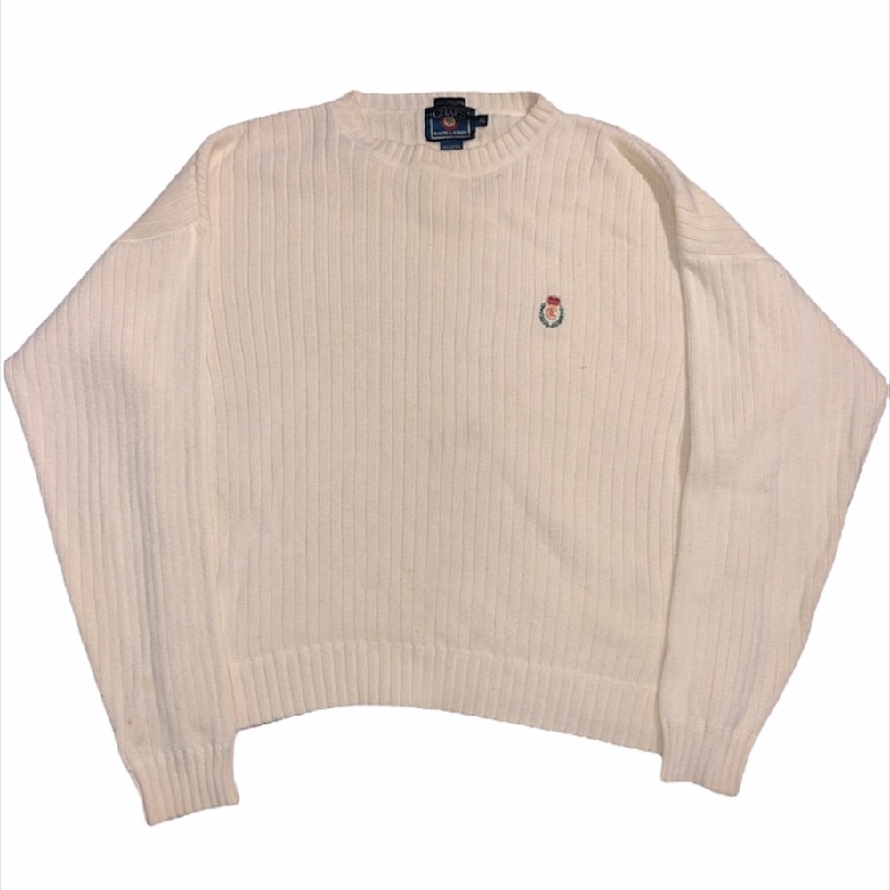 Ralph Lauren knitted cotton sweater vintage chaps collab